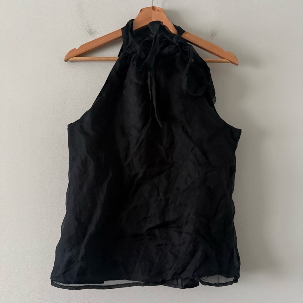 Forever 21 Y2K 2000s Silk Halter Top Sz M Fairy Whimsigoth Dark Romantic